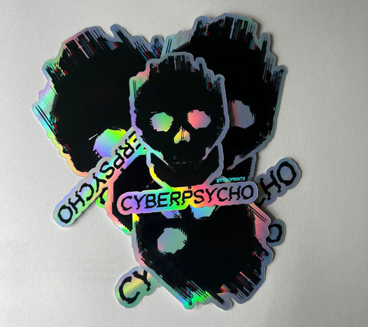 Cyberpunk Cyberpsycho Holographic Sticker Decal